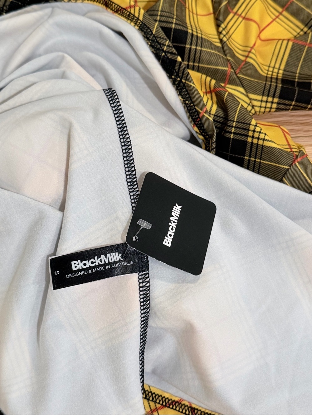 BlackMilk Yellow & Black Plaid Dress - Picture 3 of 3
